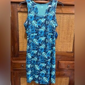 NWT Columbia PFG Midway Bay Dress XL Omni-Wick™ Omni-Freeze™ Green-Blue Tropical